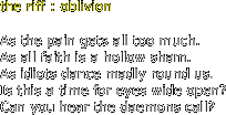 the riff : oblivion