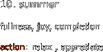 10. summer