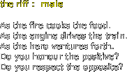 the riff :  male