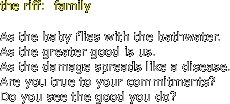 the riff:  family