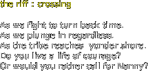 the riff : crossing
