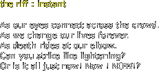 the riff : instant