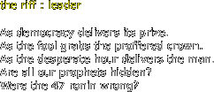 the riff : leader