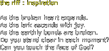 the riff : inspiration