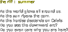 the riff :  summer